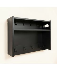 Moss Bridge Wall-Mounted Entryway Organizer Shelf - Black (synthetic illustration; no displayed measurements)