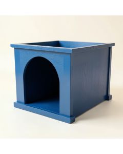 Holly Branch Empty Furniture-Style Litter Enclosure - Blue (synthetic illustration; no displayed measurements)