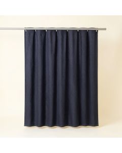 Elm Arc Shower Curtain Hanging Flat From A Plain Rod (synthetic illustration; no displayed measurements)