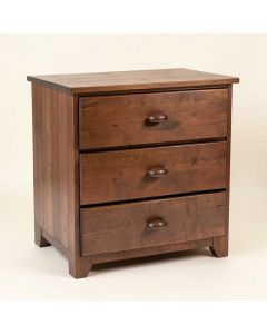 Dorinda Groove Handle Wood 3 Drawer Chest (synthetic illustration; no displayed measurements)