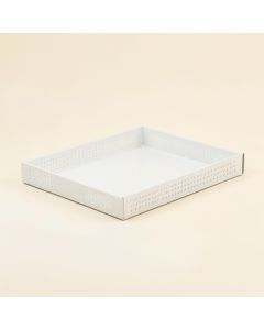 Birch Brook Empty Under-Desk Cable Tray - White (synthetic illustration; no displayed measurements)