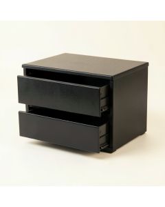 Brook Canyon Small-Parts Storage Drawer Cabinet - Black (synthetic illustration; no displayed measurements)
