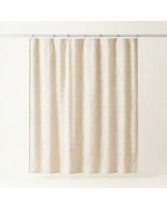 Dune Bridge Shower Curtain Hanging Flat From A Plain Rod - Ivory (synthetic illustration; no displayed measurements)
