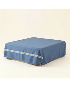 Stone Brook Flat Bed Sheet - Blue (synthetic illustration; no displayed measurements)