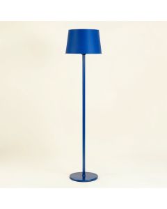 Holly Crossing Floor Lamp With A Plain Fabric Shade - Blue (synthetic illustration; no displayed measurements)