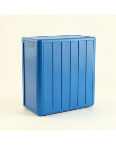 Cedar Dell Narrow Outdoor Storage Bench - Blue (synthetic illustration; no displayed measurements)