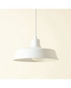 Olive Brook Pendant Light Suspended From One Plain Cable - White (synthetic illustration; no displayed measurements)