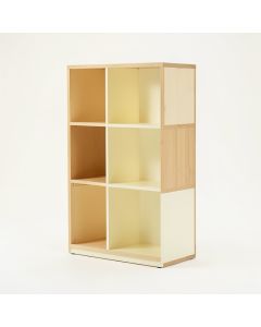 Ridge Bend Freestanding Bookcase - Cream (synthetic illustration; no displayed measurements)