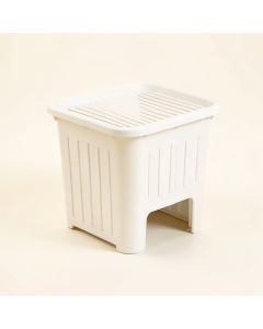 Ridge Bluff Closed Garden Compost Bin - White (synthetic illustration; no displayed measurements)