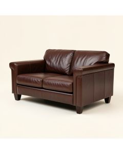 Lasley 89 '' Genuine Leather Tuxedo Arm Sofa (synthetic illustration; no displayed measurements)