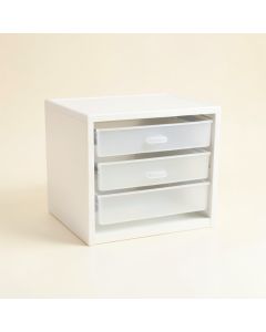 Lake Bridge Small-Parts Storage Drawer Cabinet - White (synthetic illustration; no displayed measurements)