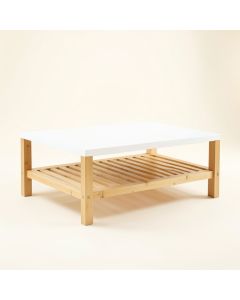 Linden Arc Coffee Table (synthetic illustration; no displayed measurements)