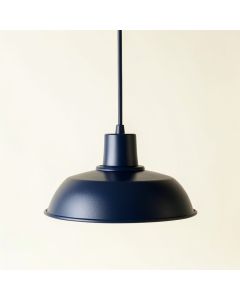 River Bend Pendant Light Suspended From One Plain Cable - Navy (synthetic illustration; no displayed measurements)