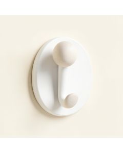 Cliff Crest Wall-Mounted Robe Hook - White (synthetic illustration; no displayed measurements)