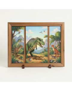 3 Piece Dinosaur Land Personalized Framed Art Set (synthetic illustration; no displayed measurements)