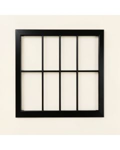 Metal Window Pane Design Wall Decor With 6 Panes , Black (synthetic illustration; no displayed measurements)