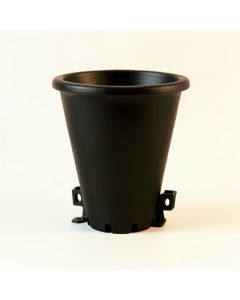 Juniper Canyon Empty Railing Planter With Integral Brackets - Black (synthetic illustration; no displayed measurements)