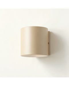 Moss Crest Wall Sconce Mounted On A Plain Wall - Beige (synthetic illustration; no displayed measurements)