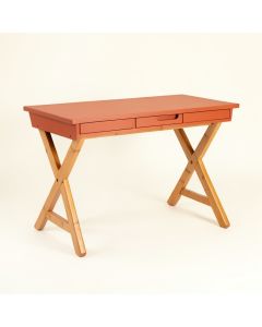 Ash Crest Writing Desk - Terracotta (synthetic illustration; no displayed measurements)