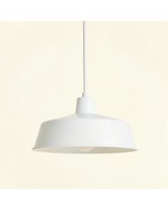 Briar Dell Pendant Light Suspended From One Plain Cable - White (synthetic illustration; no displayed measurements)