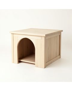 Heath Crossing Empty Furniture-Style Litter Enclosure - Beige (synthetic illustration; no displayed measurements)