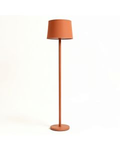 Briar Bluff Floor Lamp With A Plain Fabric Shade - Terracotta (synthetic illustration; no displayed measurements)