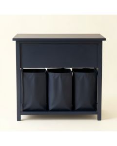 Ash Bend Laundry Sorting Station With Plain Removable Bags - Navy (synthetic illustration; no displayed measurements)