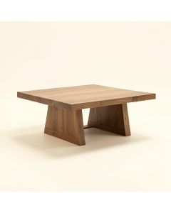 Krustapentus Solid Wood Trestle Coffee Table (synthetic illustration; no displayed measurements)