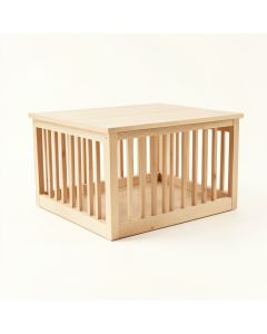 Field Bend Empty Furniture-Style Pet Crate - Beige (synthetic illustration; no displayed measurements)