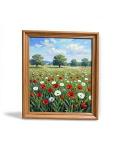Poppy Field In Argenteuil By Claude Monet - Picture Frame Painting Print On Canvas (synthetic illustration; no displayed measurements)