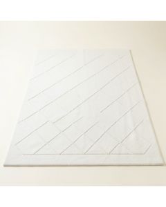 Rowan Arc Rectangular Area Rug - White (synthetic illustration; no displayed measurements)