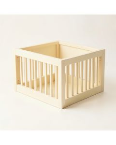 Moss Bluff Empty Furniture-Style Pet Crate - Cream (synthetic illustration; no displayed measurements)