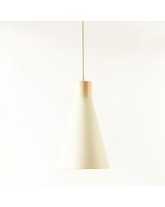 Stone Arc Pendant Light Suspended From One Plain Cable - Ivory (synthetic illustration; no displayed measurements)