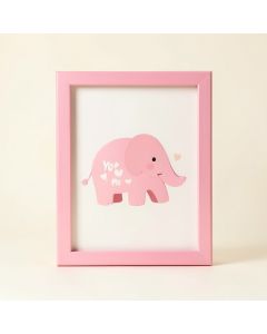 Acworth Pink You And Me Elephant Framed Art (synthetic illustration; no displayed measurements)
