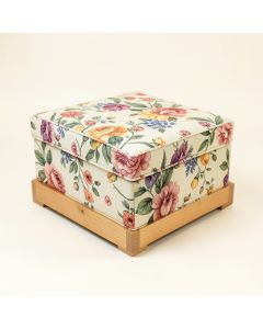 Winston 16 '' Wide Square Floral Footstool Ottoman (synthetic illustration; no displayed measurements)