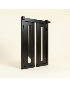 Low Ceiling Single Bypass Double Door Barn Hardware Kit (synthetic illustration; no displayed measurements)