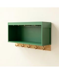 Linden Bluff Wall-Mounted Entryway Organizer Shelf - Green (synthetic illustration; no displayed measurements)