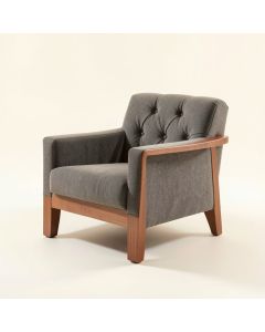 Fortuna 33.5 '' Wide Tufted Polyester Armchair (synthetic illustration; no displayed measurements)