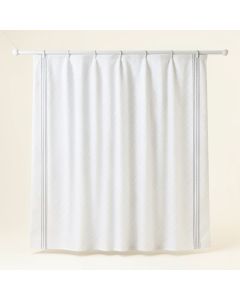 Lake Canyon Shower Curtain Hanging Flat From A Plain Rod - White (synthetic illustration; no displayed measurements)