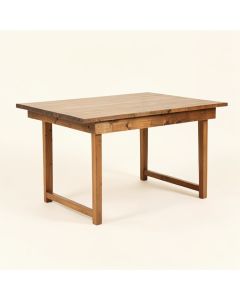 Cecelia Extendable Drop Leaf Rubberwood Solid Wood Dining Table (synthetic illustration; no displayed measurements)