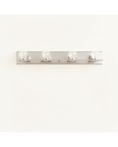 Carsdale Bathroom 4-Light Satin Nickel Vanity Light (synthetic illustration; no displayed measurements)