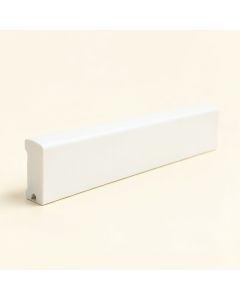 High Density Polyurethane , Primed White 2 3/8 '' H X 78 '' W X 1 '' D Chair Rail (synthetic illustration; no displayed measurements)