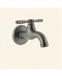Pivotal Double Handle Wall Mounted Bathroom Faucet (synthetic illustration; no displayed measurements)
