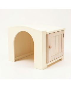 Oak Field Empty Furniture-Style Litter Enclosure - Cream (synthetic illustration; no displayed measurements)