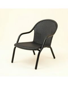 Glen Bend Outdoor Lounge Chair - Black (synthetic illustration; no displayed measurements)