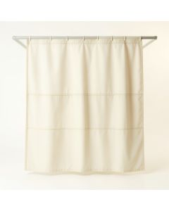 Ridge Bridge Shower Curtain Hanging Flat From A Plain Rod - Ivory (synthetic illustration; no displayed measurements)