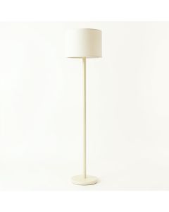 Lake Crest Floor Lamp With A Plain Fabric Shade - Cream (synthetic illustration; no displayed measurements)
