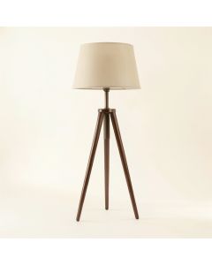 Laurel Brook Floor Lamp With A Plain Fabric Shade - Beige (synthetic illustration; no displayed measurements)