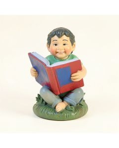 Nyla Gnome Reading Book Statue (synthetic illustration; no displayed measurements)