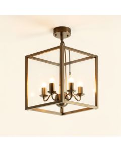 Kowalewski 4 - Light Lantern Square Chandelier (synthetic illustration; no displayed measurements)